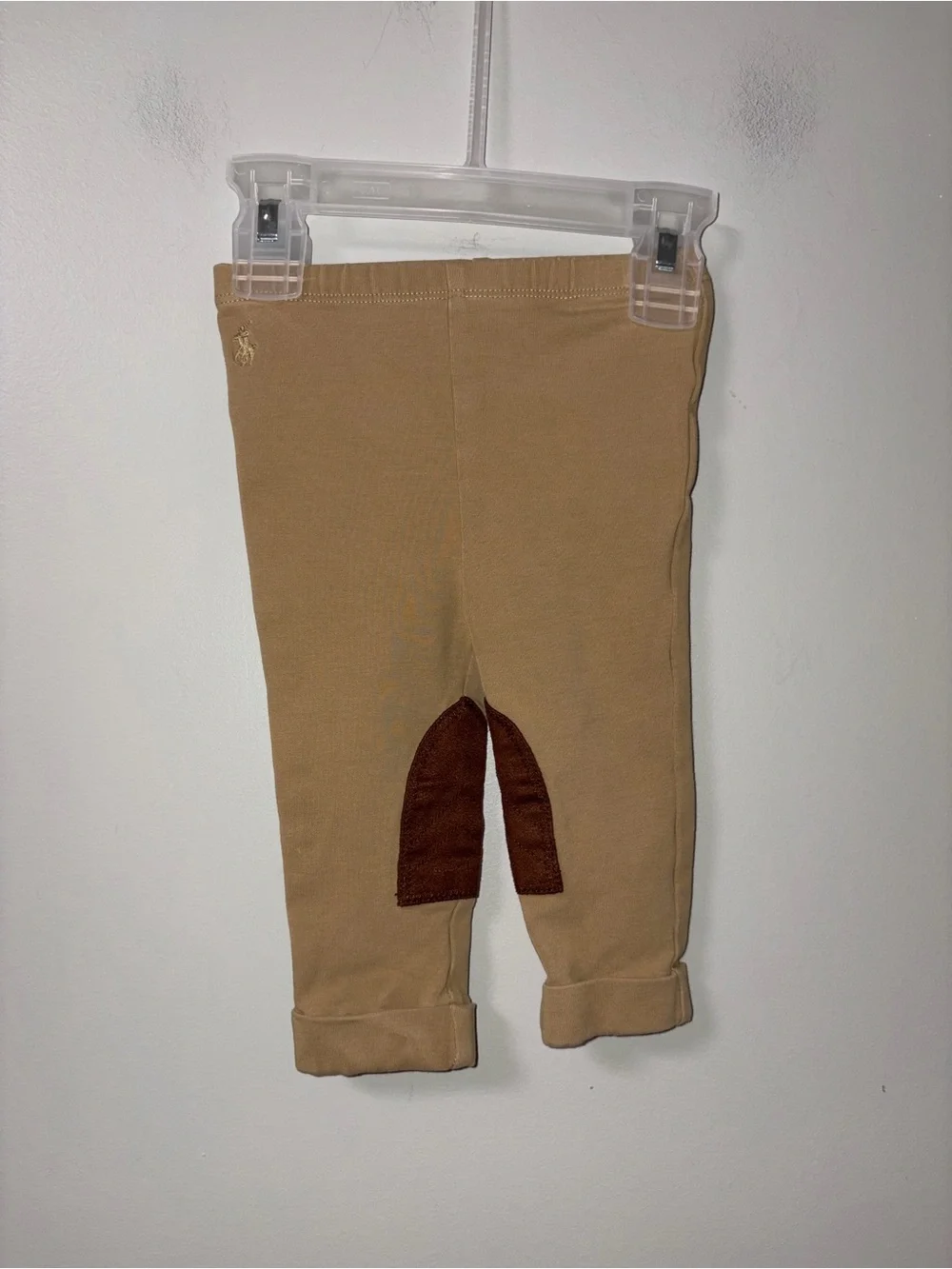Ralph Lauren Beige Jodhpur Legging Riding Pant Equestrian Style Patches 6M Girl